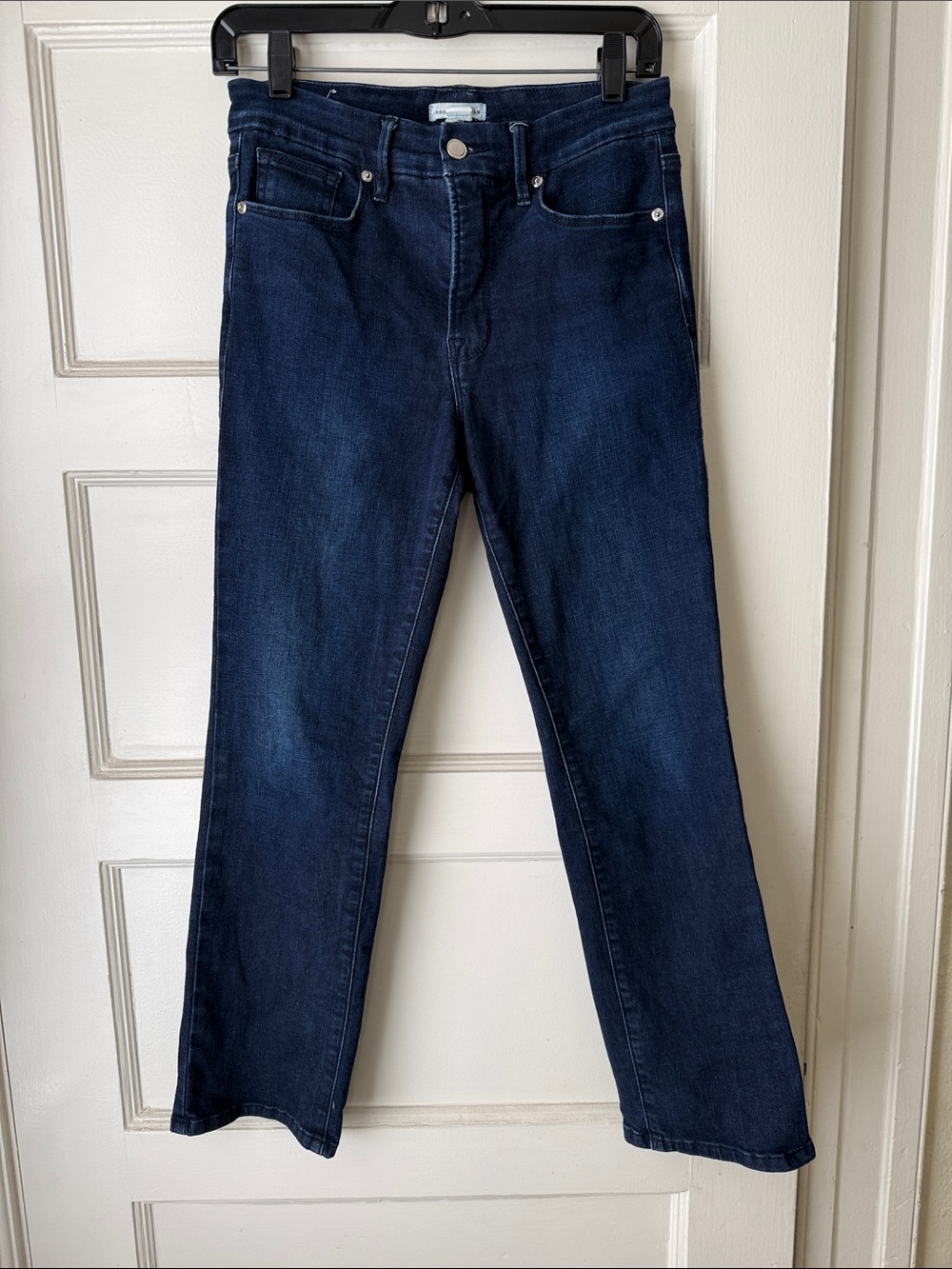 Good American Good Legs Straight Jeans High Rise Stretch Denim Size 4 / 27